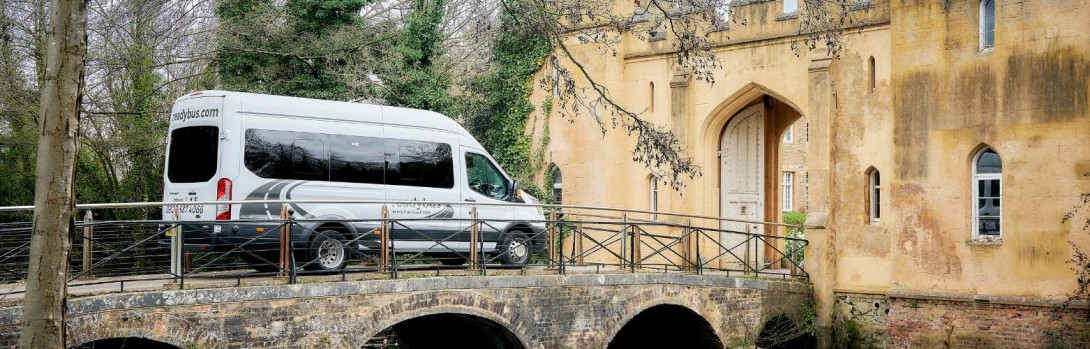 Readybus Minibus Travelling over a Bridge